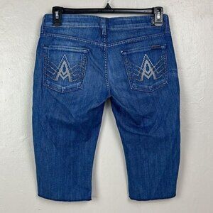 7 For All Mankind Cropped  Jeans 30x14.5 (tag 29) women's stretch